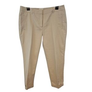 Chico's So Slimming Size 1 Cropped Khaki Pants Slacks